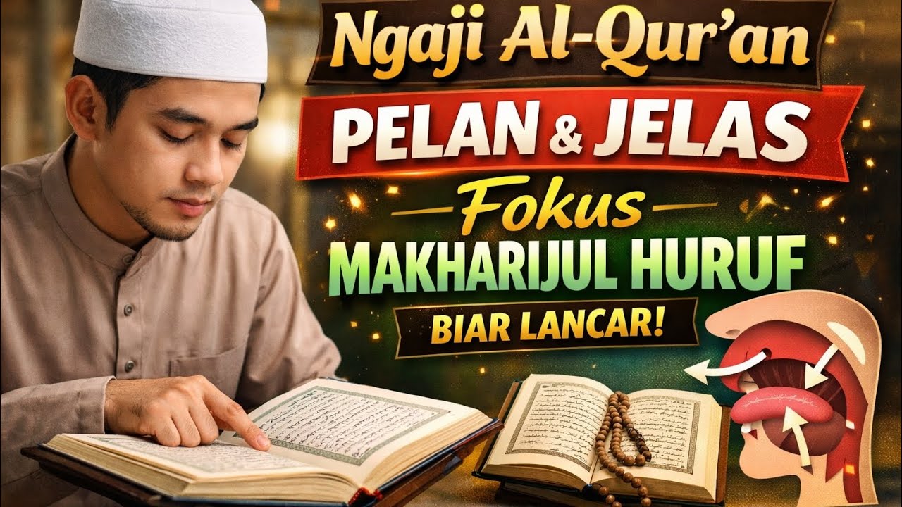 Ngaji Tartil Pelan | Cocok untuk Pemula & yang Ingin Memperbaiki Tajwid & Makhorijul Huruf
