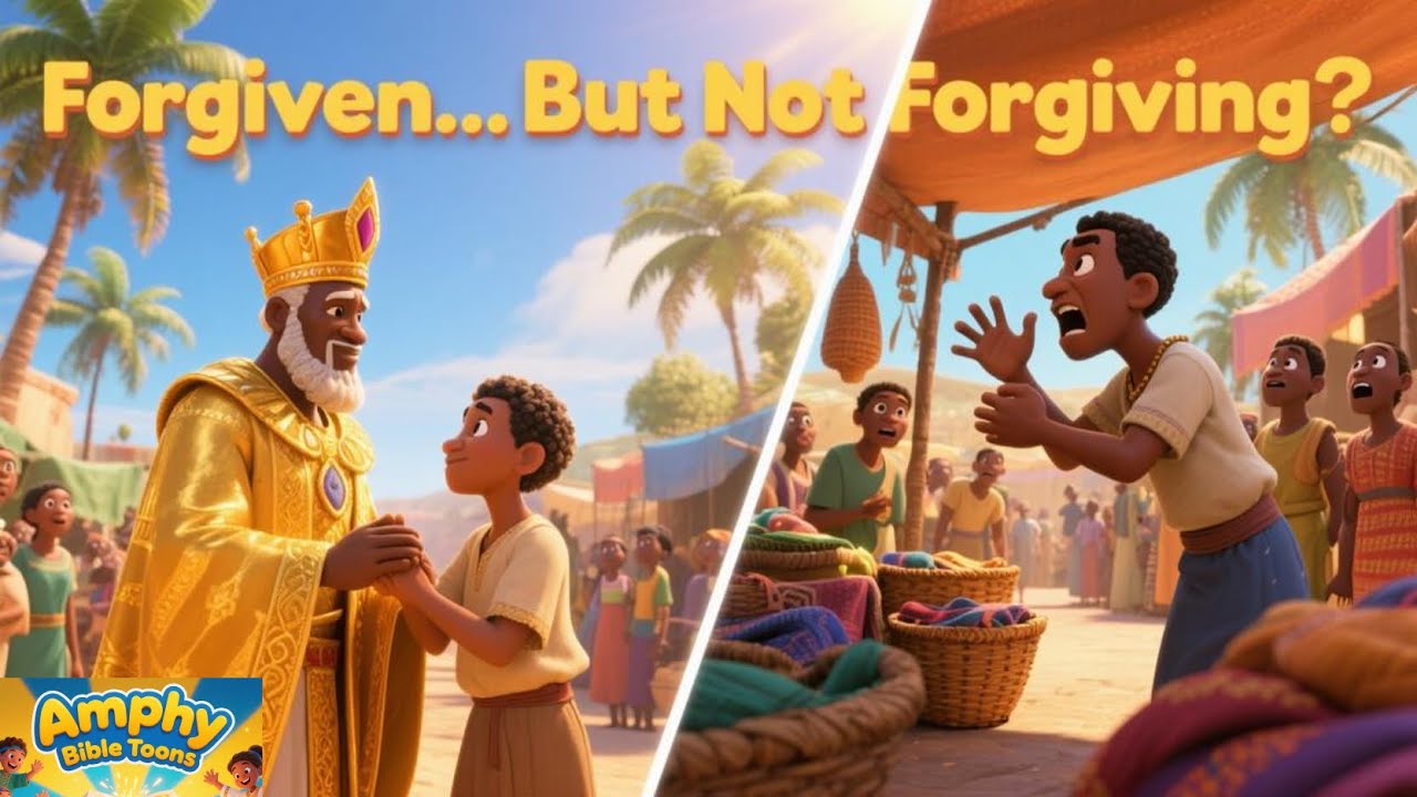 Forgiven… But Not Forgiving!” — The Unforgiving Servant (Matthew 18:23–35) | Amphy Bible Toons