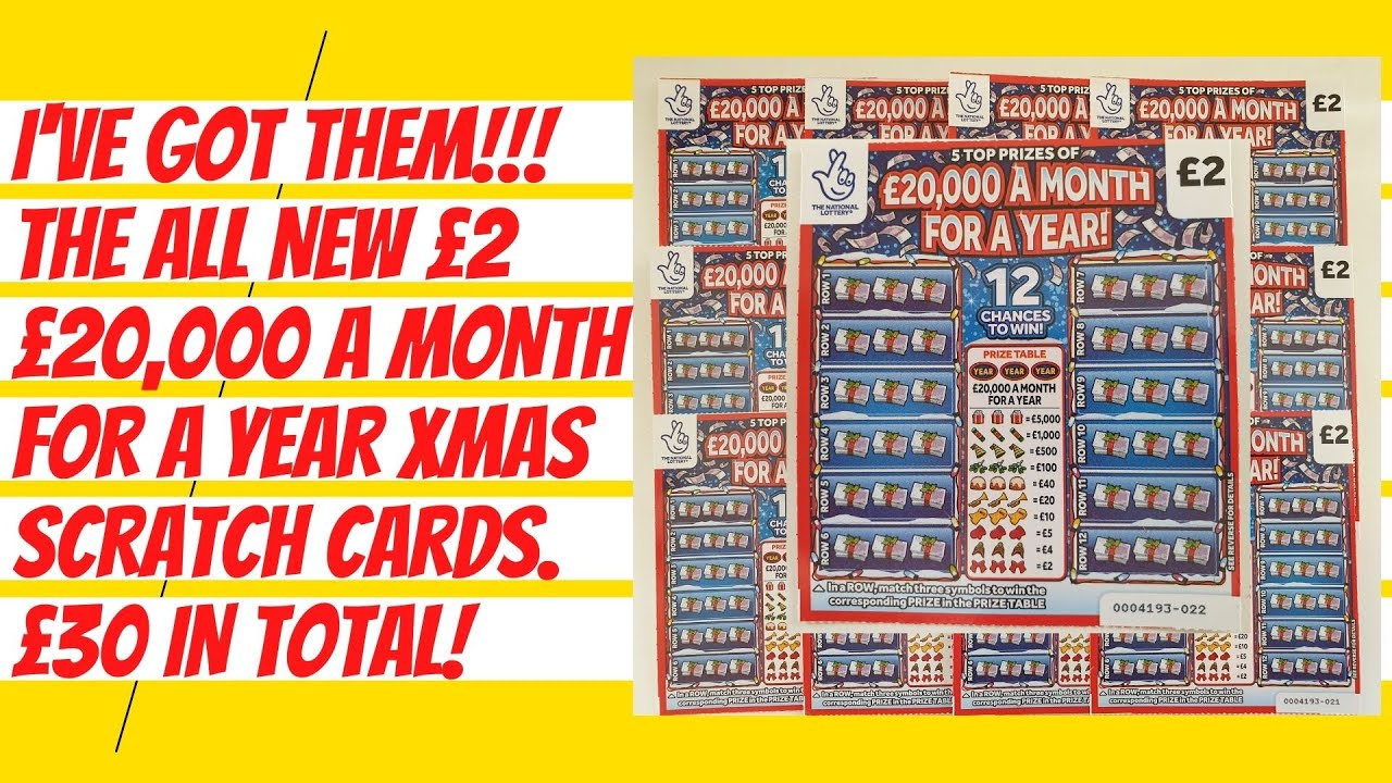 New scratch cards. £30 of the new Christmas £20k a month for a year Scratch Cards to enjoy