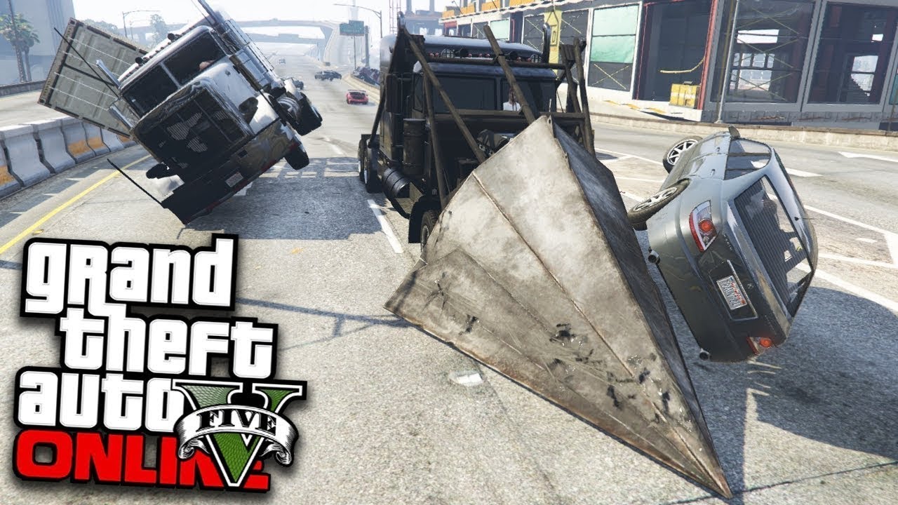 Grand Theft Auto V Phantom Wedge running from cops and destroying the city PART 28