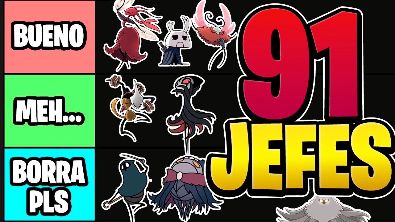 Clasifiqué los 91 Jefes de Silksong y Hollow Knight
