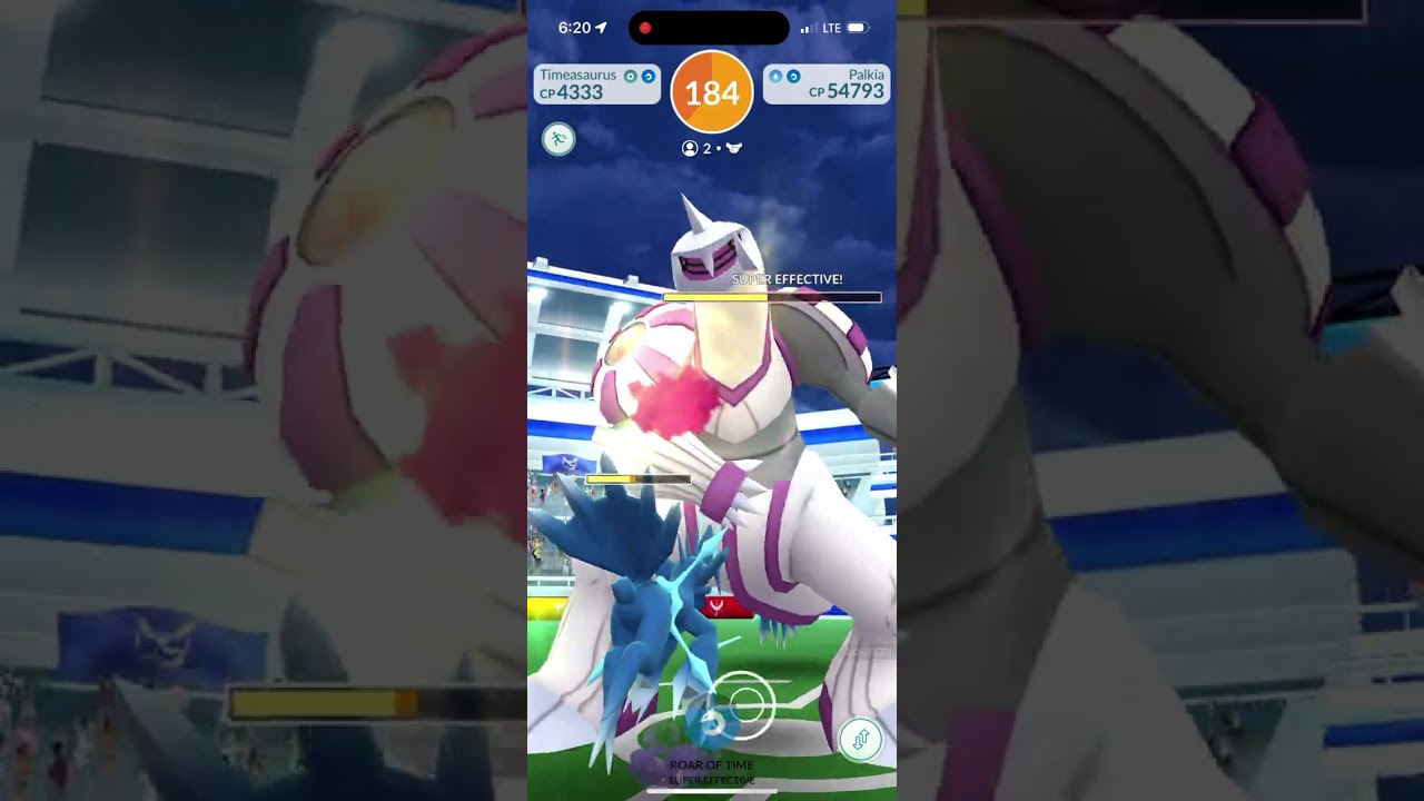Dragon tail/aqua tail palkia duo Pokemon go 
