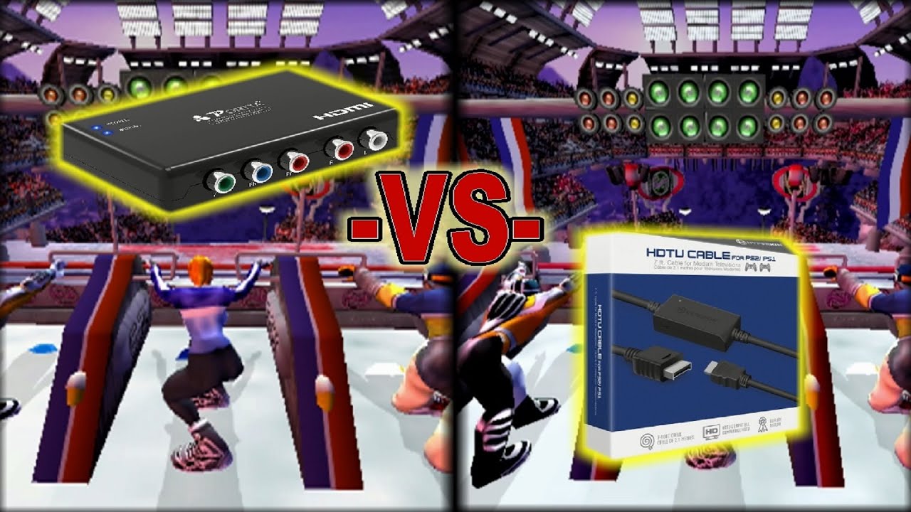 Comparison: Portta Component-to-HDMI Converter VS Hyperkin HDTV Cable for PS2/PS1 -No commentary-