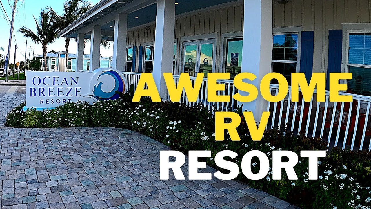 Ocean Breeze RV Resort Jensen Beach FL | RV Resort Review and Tour | RV Living Full Time