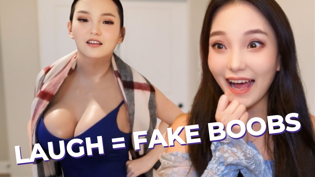 I laugh and I get fake boobs (you laugh you lose challenge)