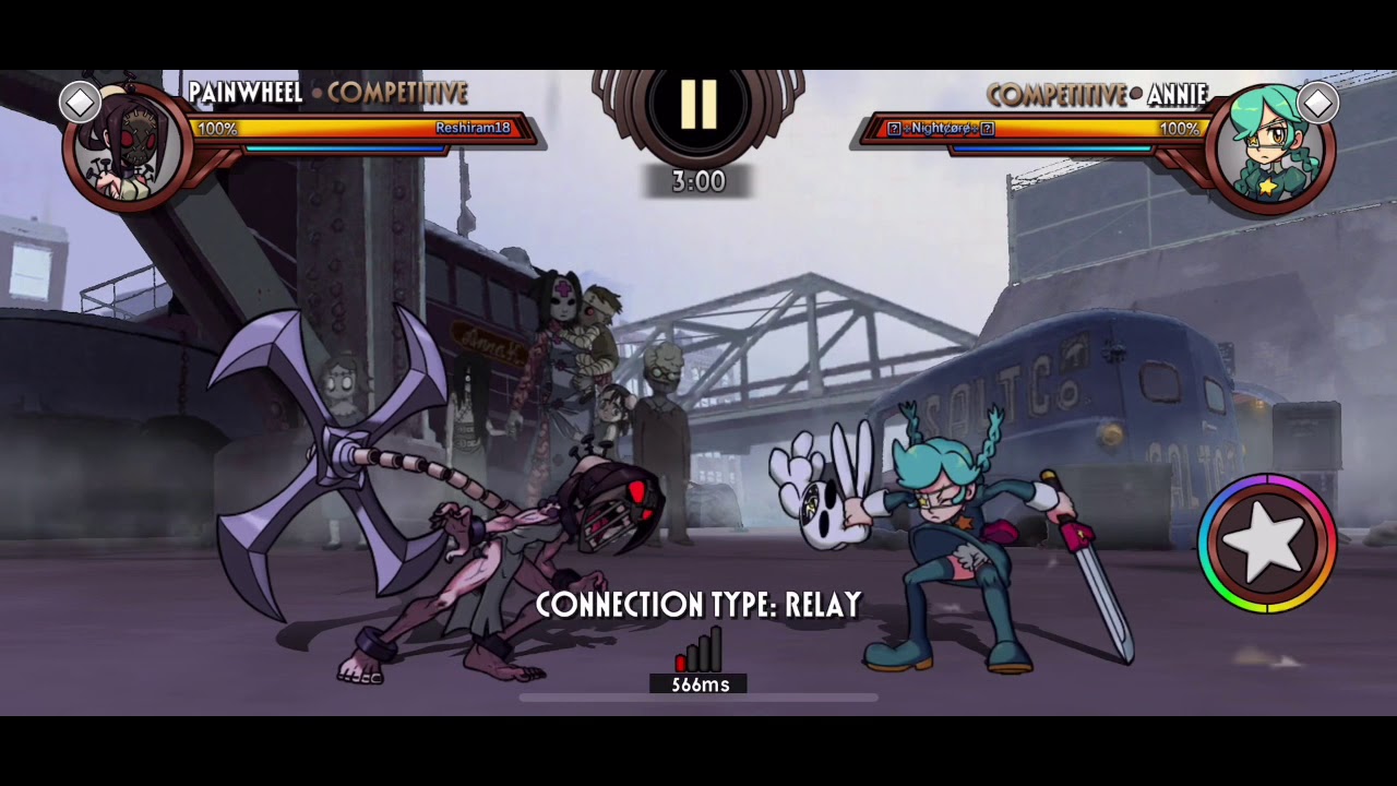 Skullgirls Mobile - Competitive PvP Matches featuring Painwheel