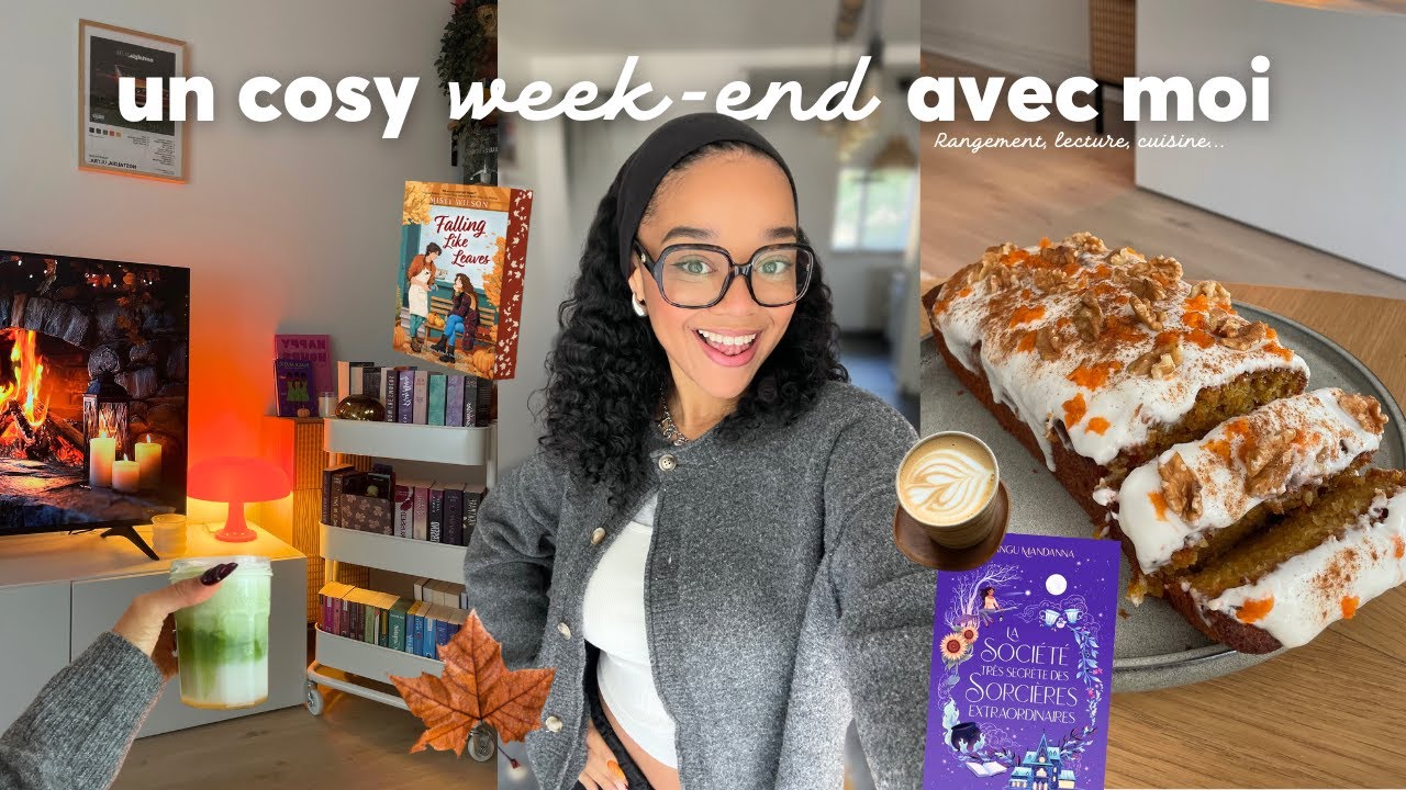 WEEKEND RESET ET COSY (lecture, rangement bibliothèque, tri dressing, cuisine et blabla...) 🍂🕯️