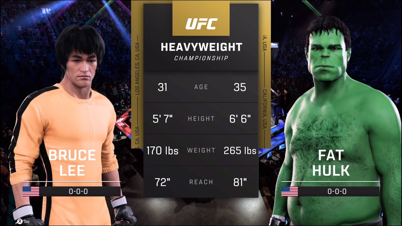 Bruce Lee vs. Fat Hulk - EA Sports UFC 5