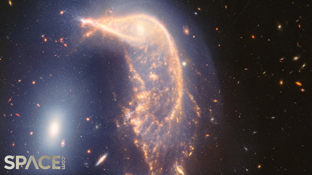 James Webb Space Telescope spies interacting galaxies in amazing 2nd anniversary image
