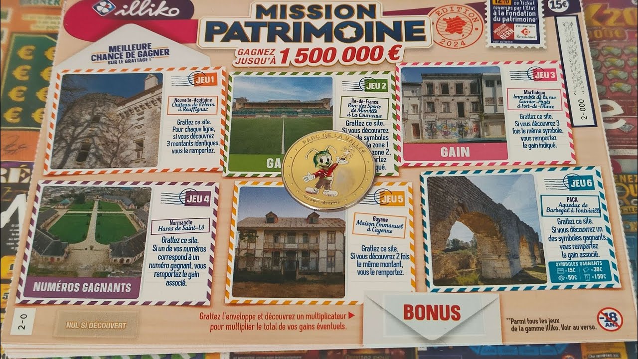 Grattage d'un super carnet de Mission Patrimoine 🤑☘️🥰🤑😱