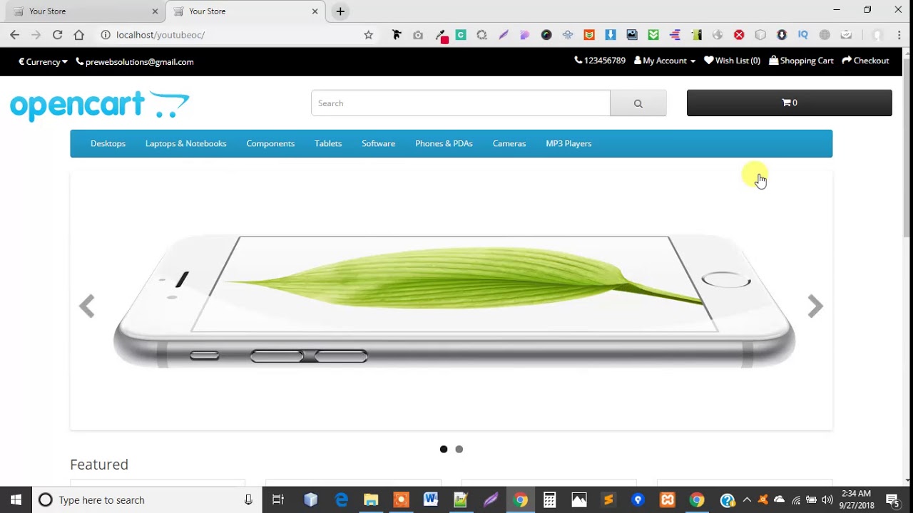 Opencart Theme Development Tutorials(English) - Header Customization Part 4