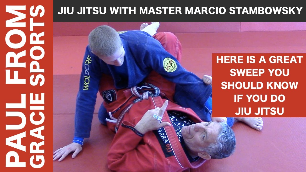 Learn Jiu Jitsu with Master Marcio Stambowsky: how to sweep someone from closed guard.
