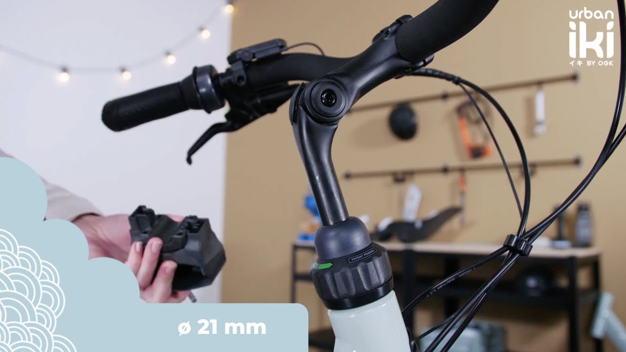 Hoe monteer ik het voorzitje op mijn fiets met een compact adapter? ø 21 mm - Urban Iki