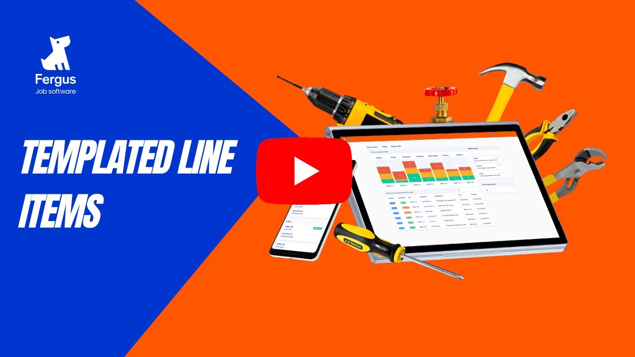 How to Use Templated Line Items in Fergus | Save Time on Quotes & Invoices