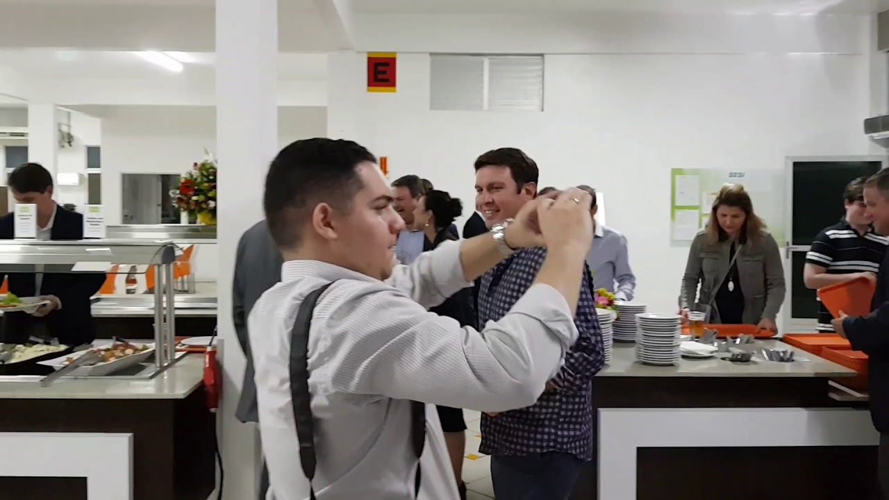 Recep&ccedil;&atilde;o do comit&ecirc; americano Cidade azul na Menegotti Malhas