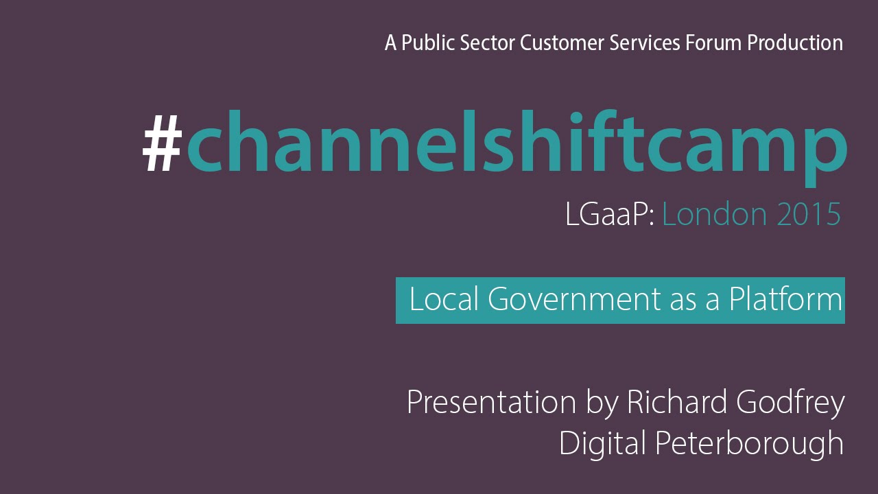 Presentation by Richard Godfrey from Peterborough Council at LGaaP, London 2015