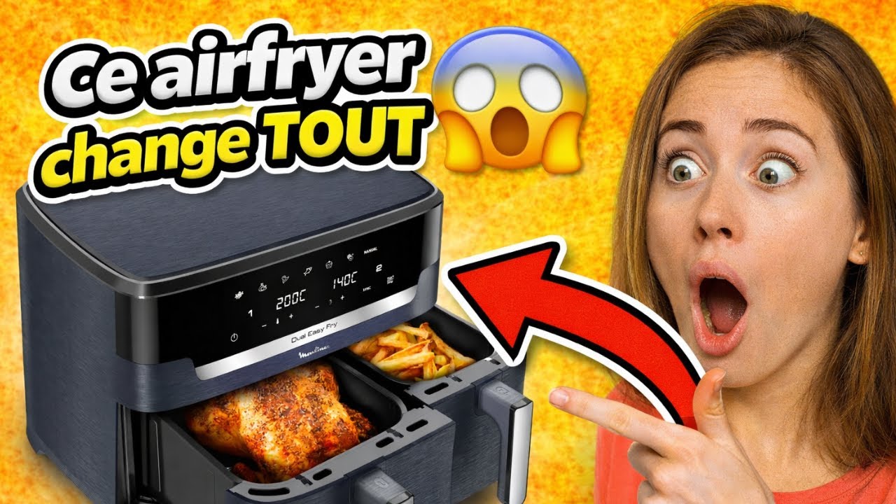Moulinex Dual Easy Fry XXL : Ce airfryer à double tiroir change TOUT 😱 (Avis a voir avant achat)