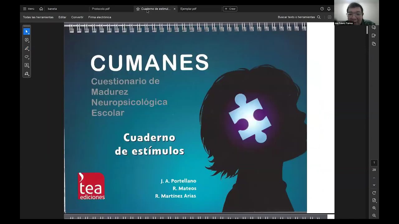 Cumanes -1era parte - Aplicación del Cuestionario de Madurez Neuropsicológica para Escolares.