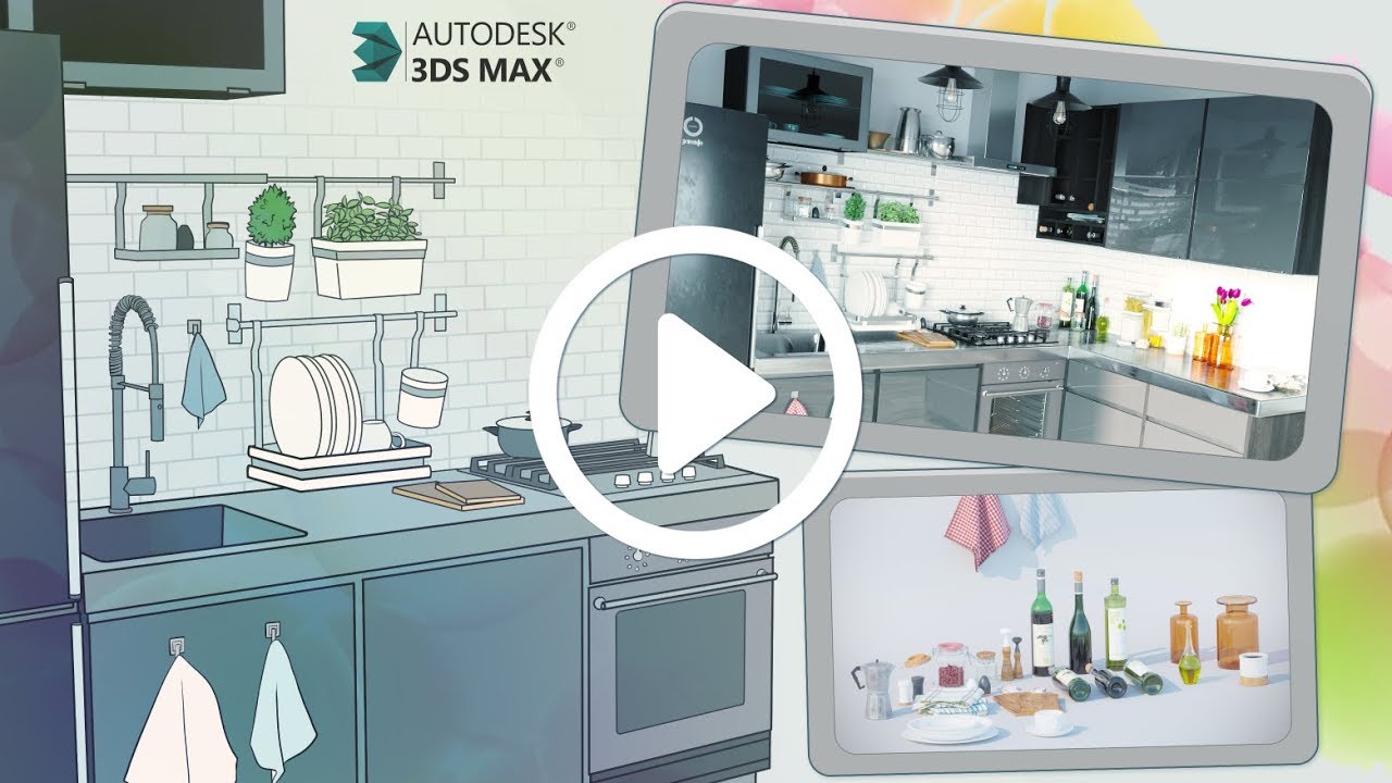 Kurs wideo 3DS Max + Corona wizualizacja kuchni