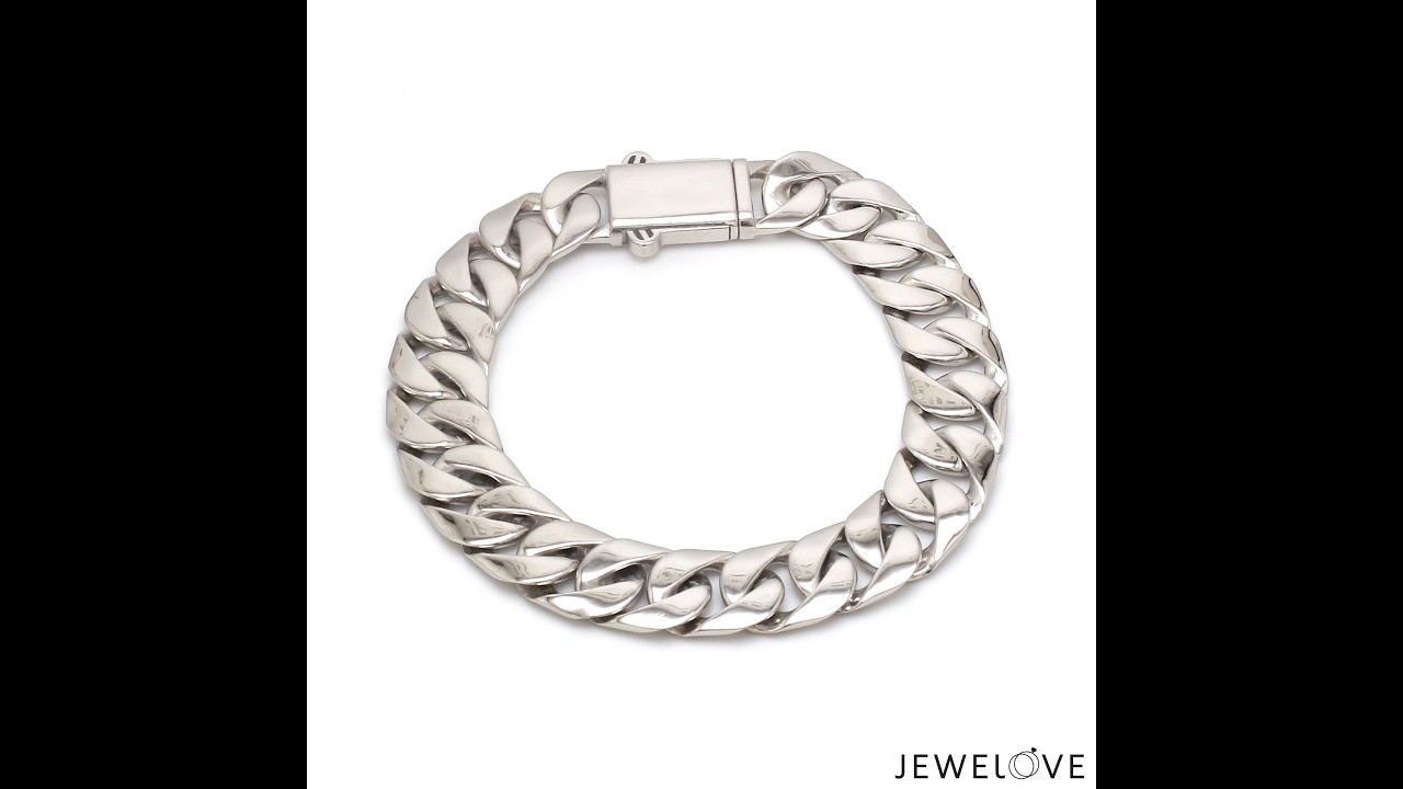 Men of Platinum | 11.75mm Heavy Platinum Bracelet JL PTB 1338 - Jewelove