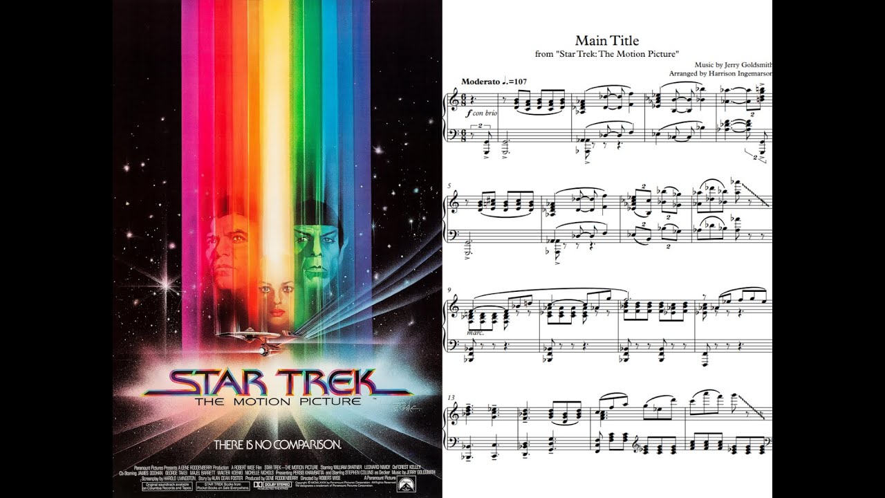 Star Trek The Motion Picture - Main Title ♪Piano Sheet Music♪