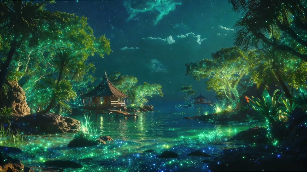 Release All Stress Beside a Serene Emerald Creek ✧ Peaceful Sleep Music & Deep Relaxation 🌙