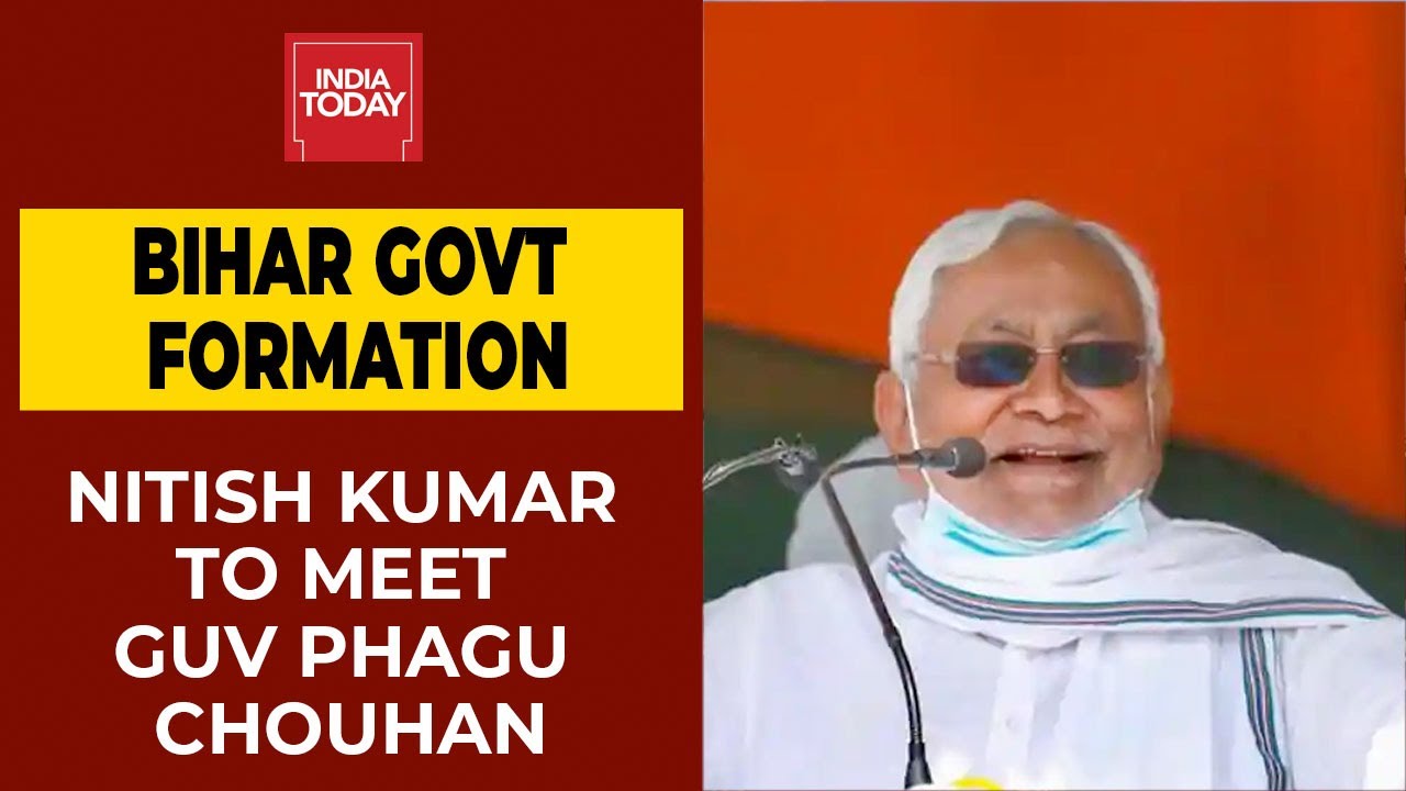 Nitish Kumar On His Way To Meet Guv Phagu Chouhan At Raj Bhavan | Bihar Govt Formation Updates