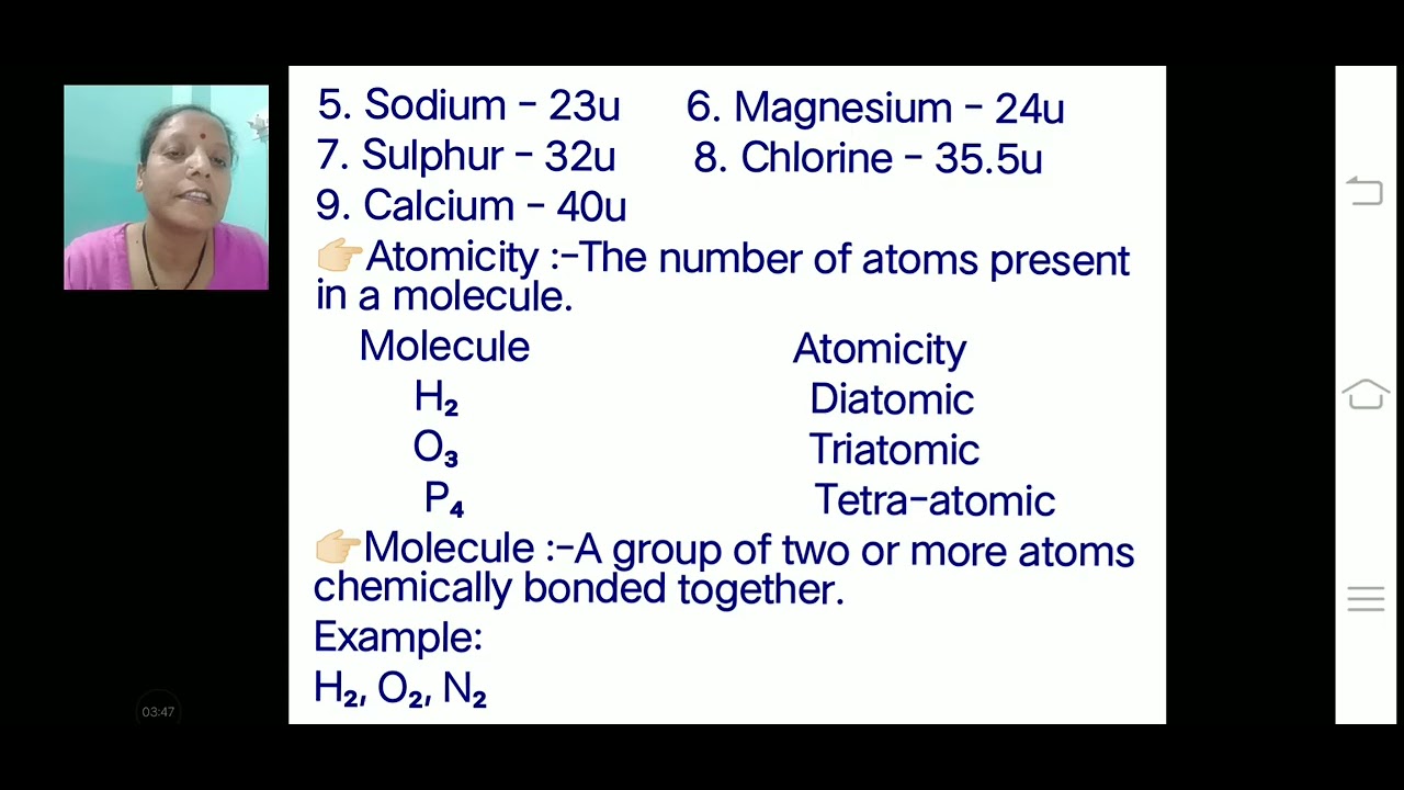 Class- 9th Science Chapter-3 Atoms & Molecules Exam Time Quick Revision Notes