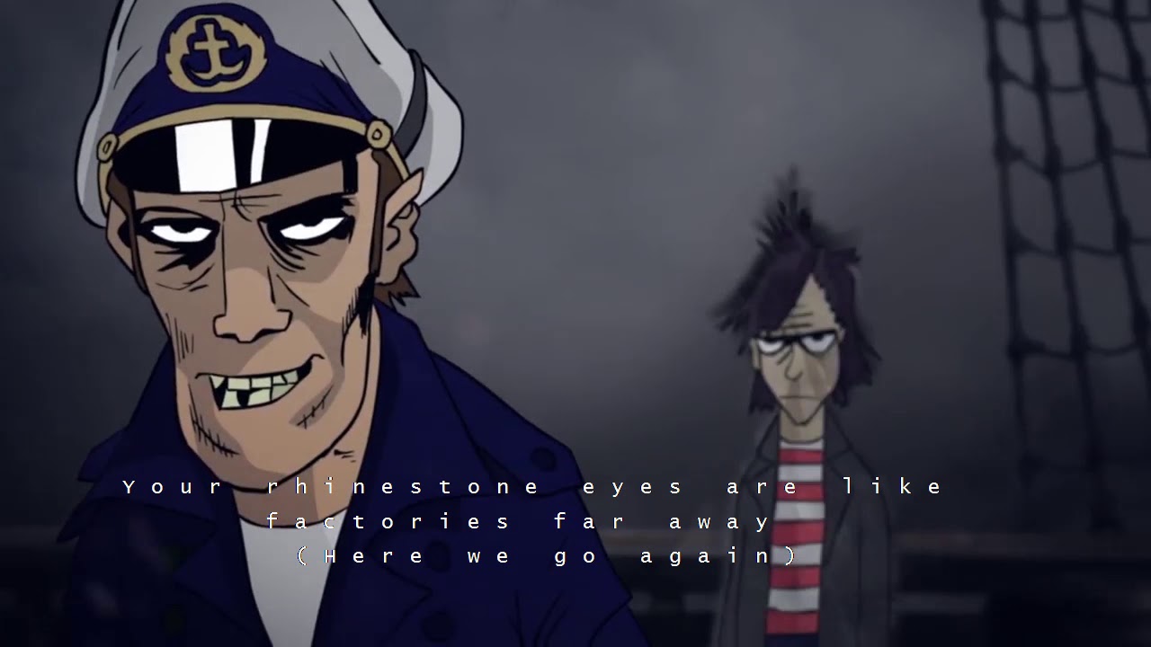 Gorillaz Rhinestone eyes animated fan video with lyrics