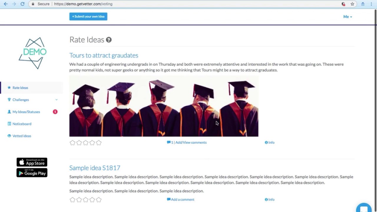 Vetter Online Suggestion Box -   5 minute overview demo