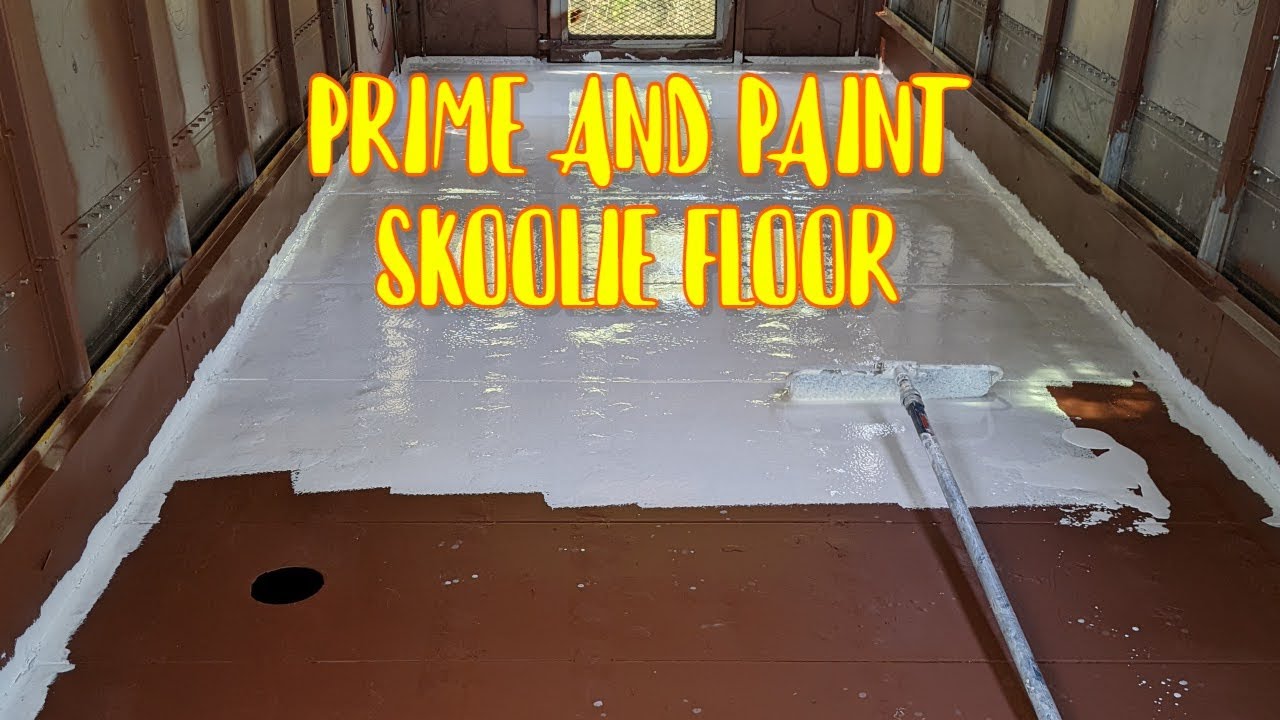 How To Prep And Paint The Floor On A Skoolie / School Bus Conversion