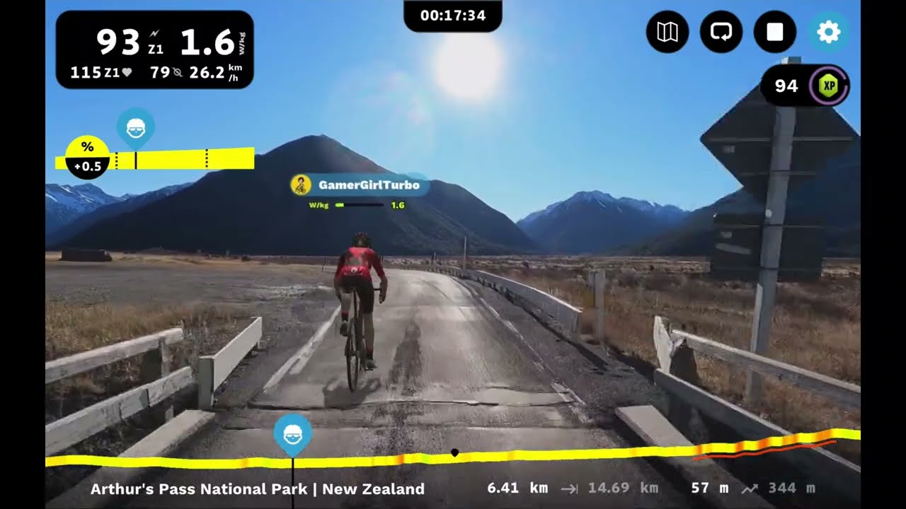 Arthur's Pass, New Zealand | Virtual Cycling Route 21 km with 401m Ascent