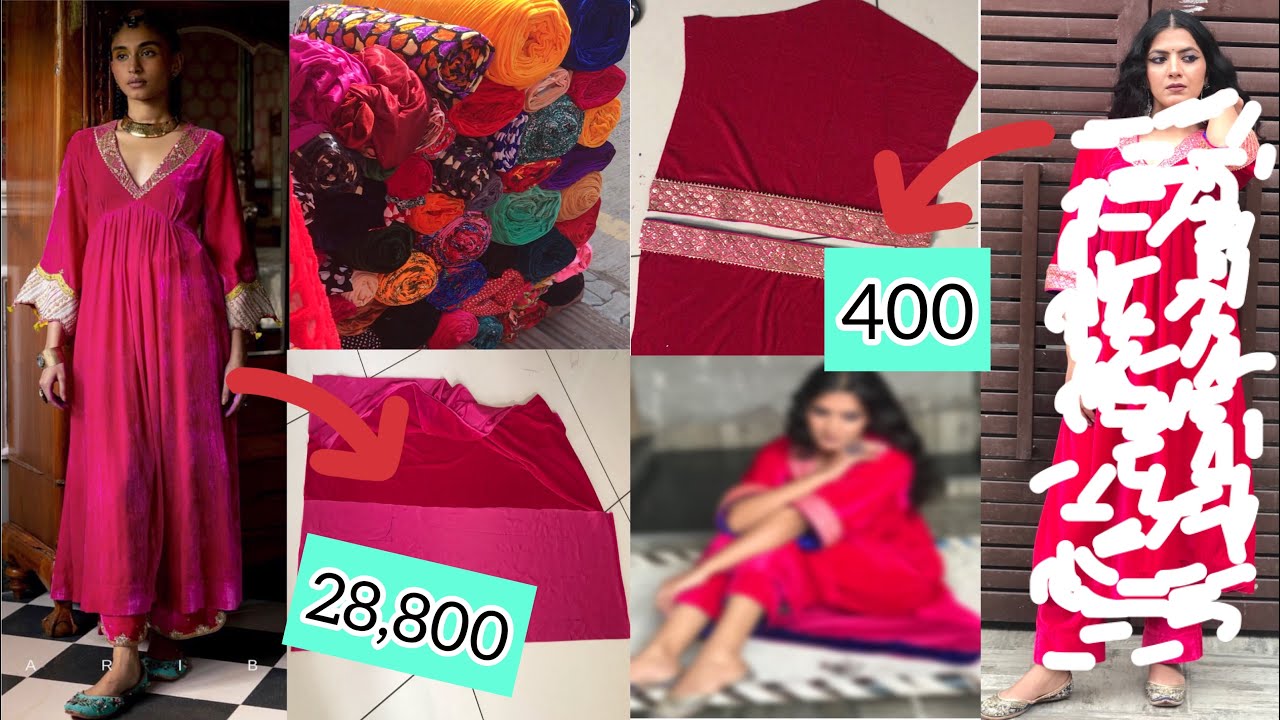 Designer Outfit From Scratch | sirf 400rs me & Designer Suit cost 28,800 😱 | Rajveerpunni