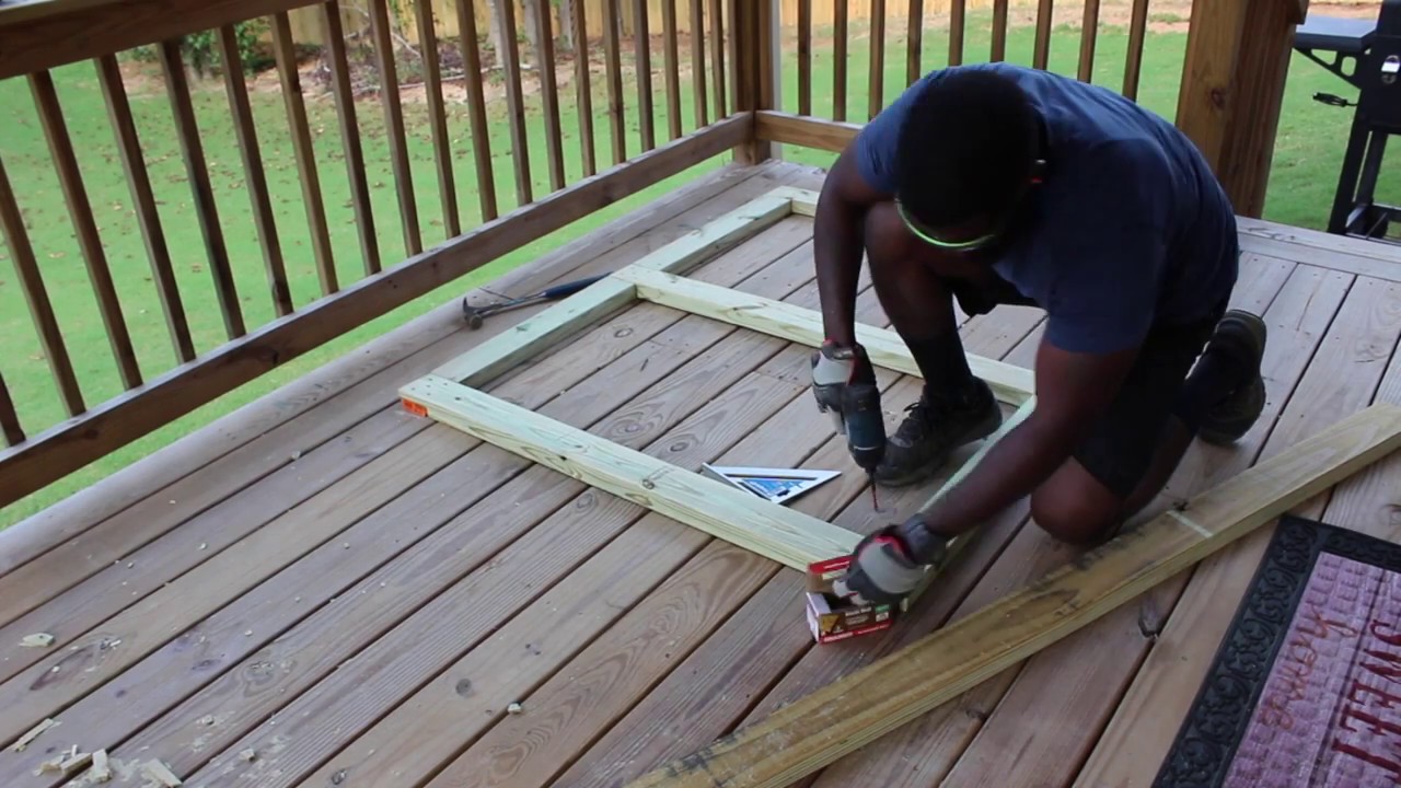 wooden gate frame