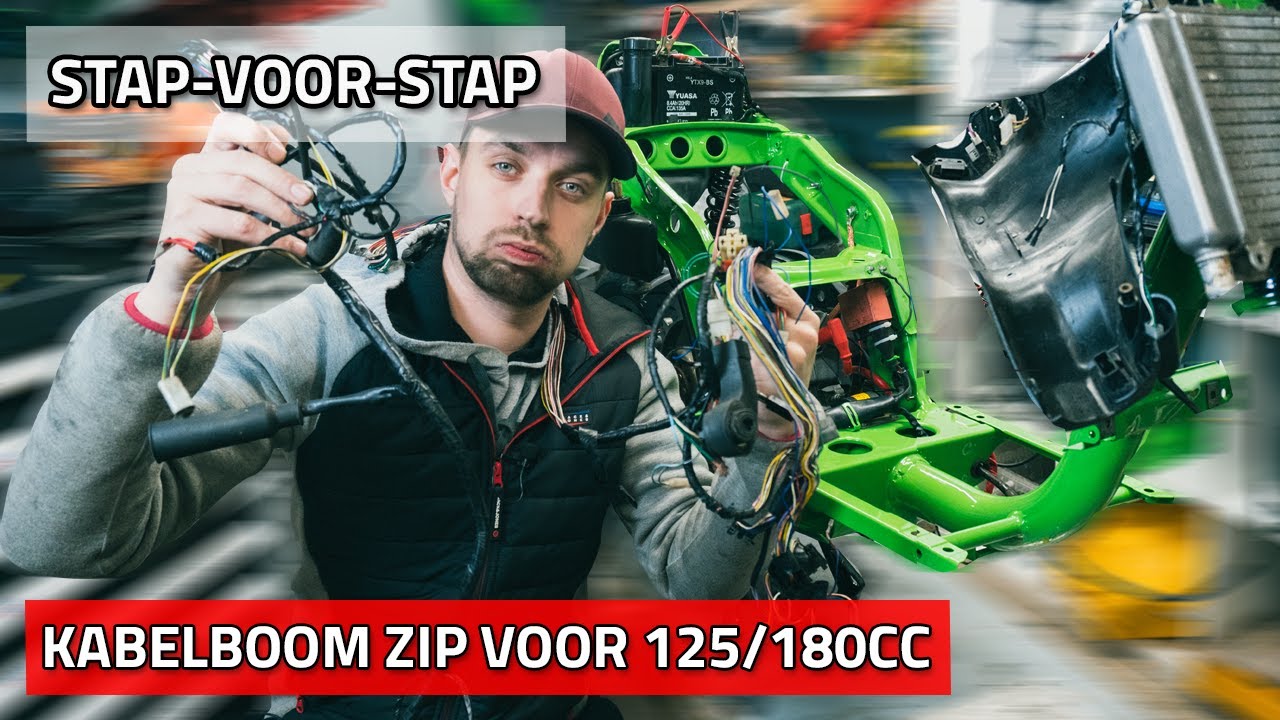 ZIP kabelboom ombouwen voor 125cc 180cc Piaggio
