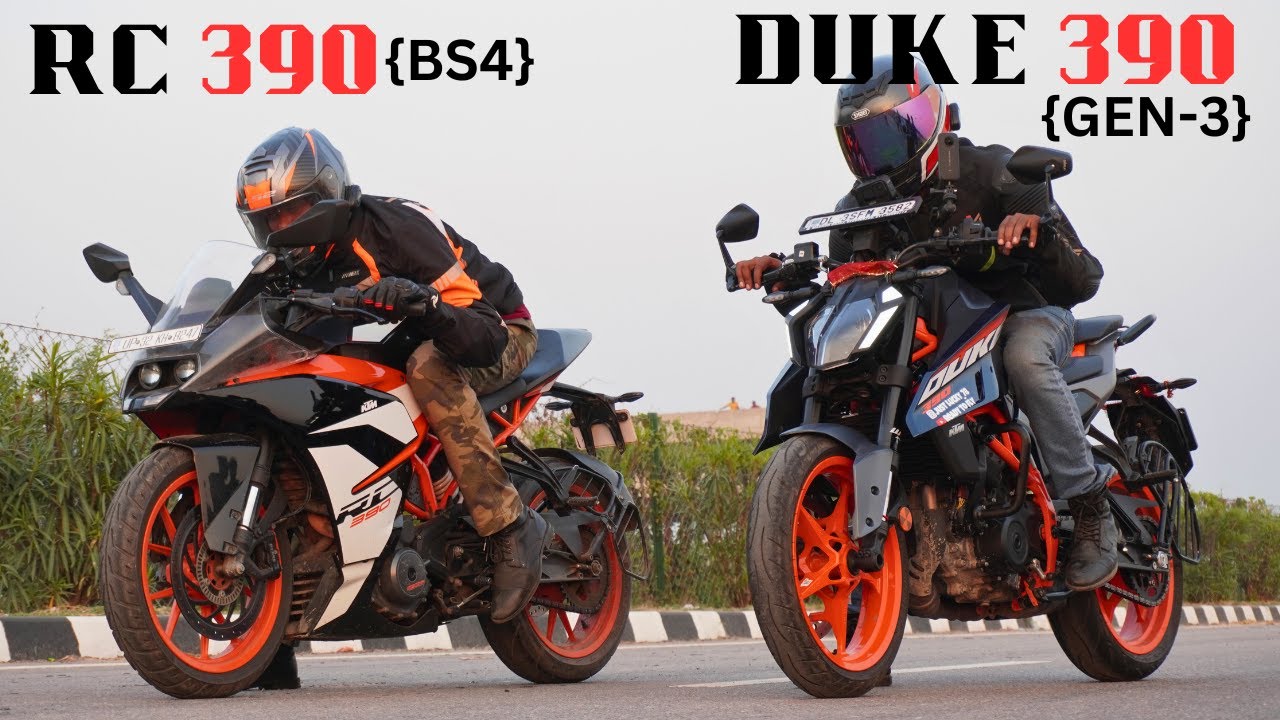 2024 Duke390 vs KTM RC390 {BS4} Drag Race | Old Is Gold |