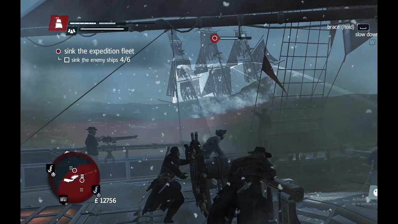 ASSASSIN'S CREED ROGUE:- Sinking 6 expedition ships