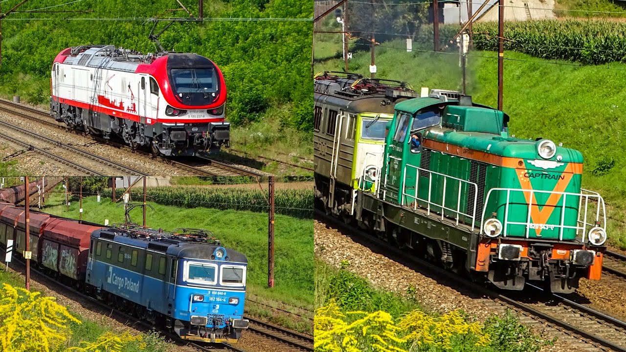 Zielona SM42-2486 + EU07-458 Captrain Polska, Skoda 182 CD Cargo, "setna" Gama i inni na szlaku