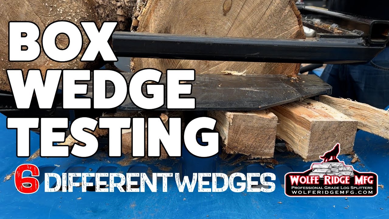 Wolfe Ridge Box Wedge Log Splitter - All Wedge Options Demonstrated!