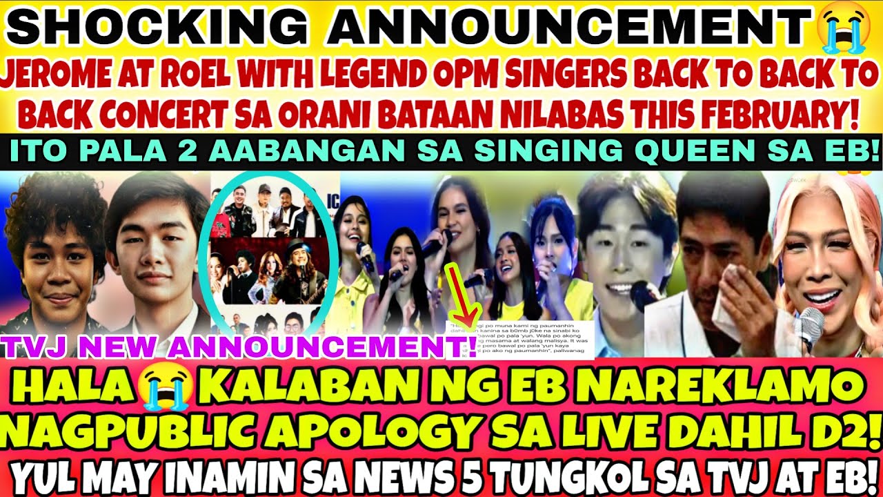 😱SQ ITO PALA 2 ICONIC NA AABANGAN SA EB❗JEROME & ROEL CONCERT WITH OPM LEGEND❗KALABAN NAG TVAPOLOGY