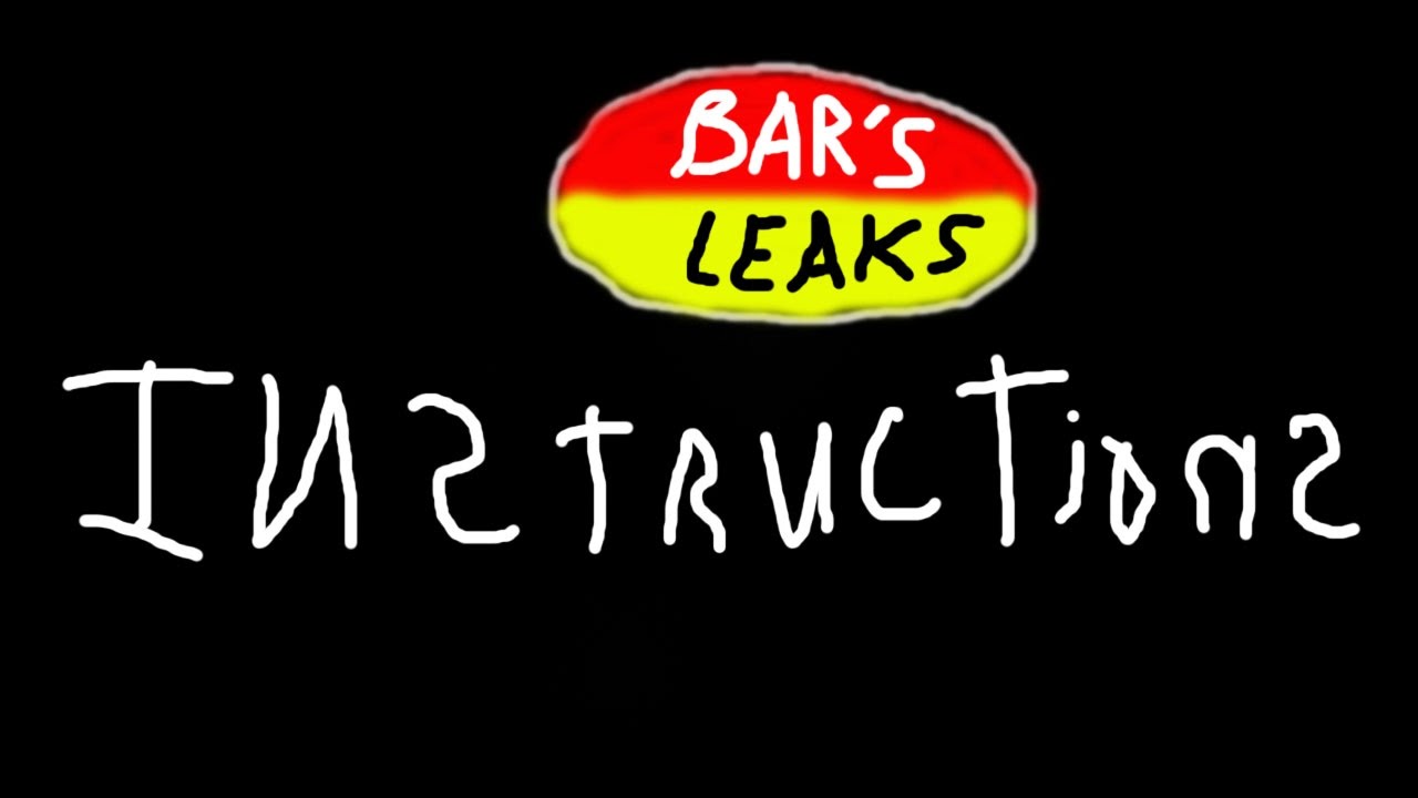 Bar's leaks instructions - step by step
