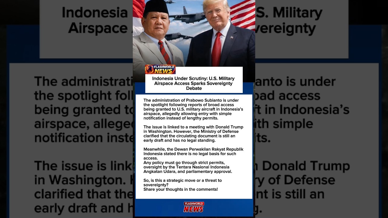 Indonesia Under Scrutiny: U.S. Military Airspace Access Sparks Sovereignty Debate