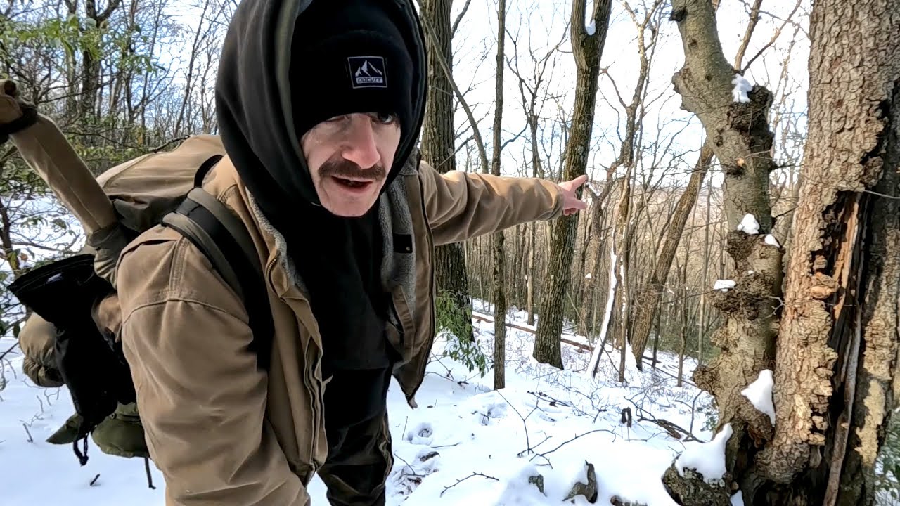SNOW COVERED MOUNTAIN HIKE/CAMP - GEAR REPAIR & STONE FIRE PIT
