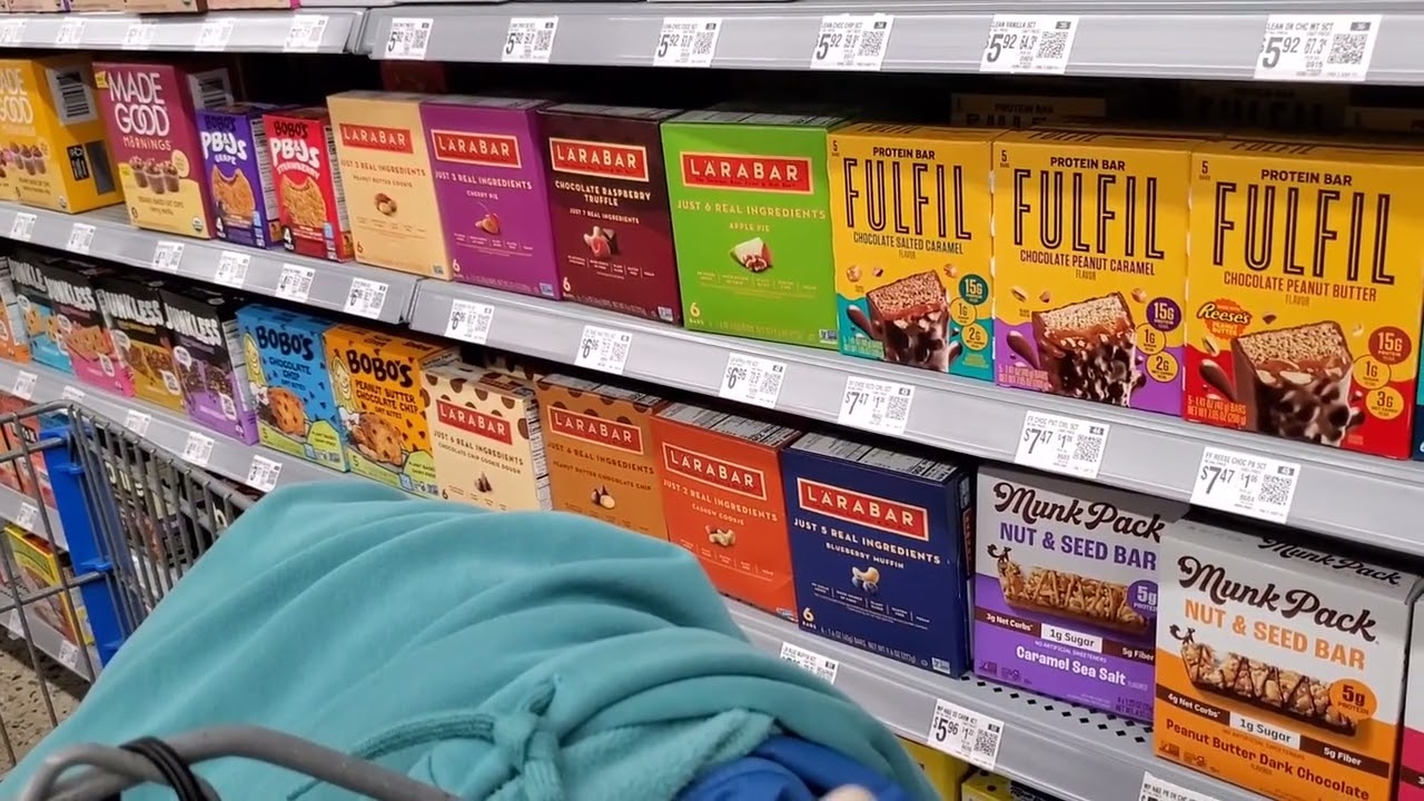 ASMR! COME SHOP WITH ME! AT HEALTHY SNACKS BARS AISLE AT WALMART! #amazing #asmr #shopping #snacks 