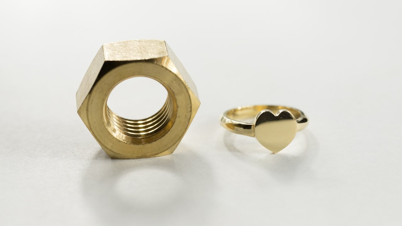How TURN HEX NUT into a RING with a HEART