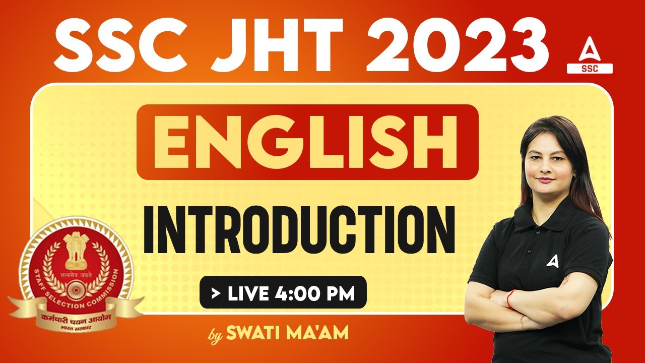SSC JHT 2023 | SSC JHT English Class By Swati Mam | Introduction