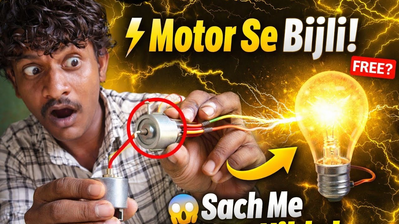 DC Motor Se Free Bijli 😱 | Sach Me Current Nikla!