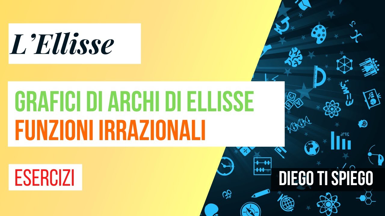 GRAFICI DI ARCHI DI ELLISSE CON  FUNZIONI IRRAZIONALI: dall'equazione al grafico e viceversa