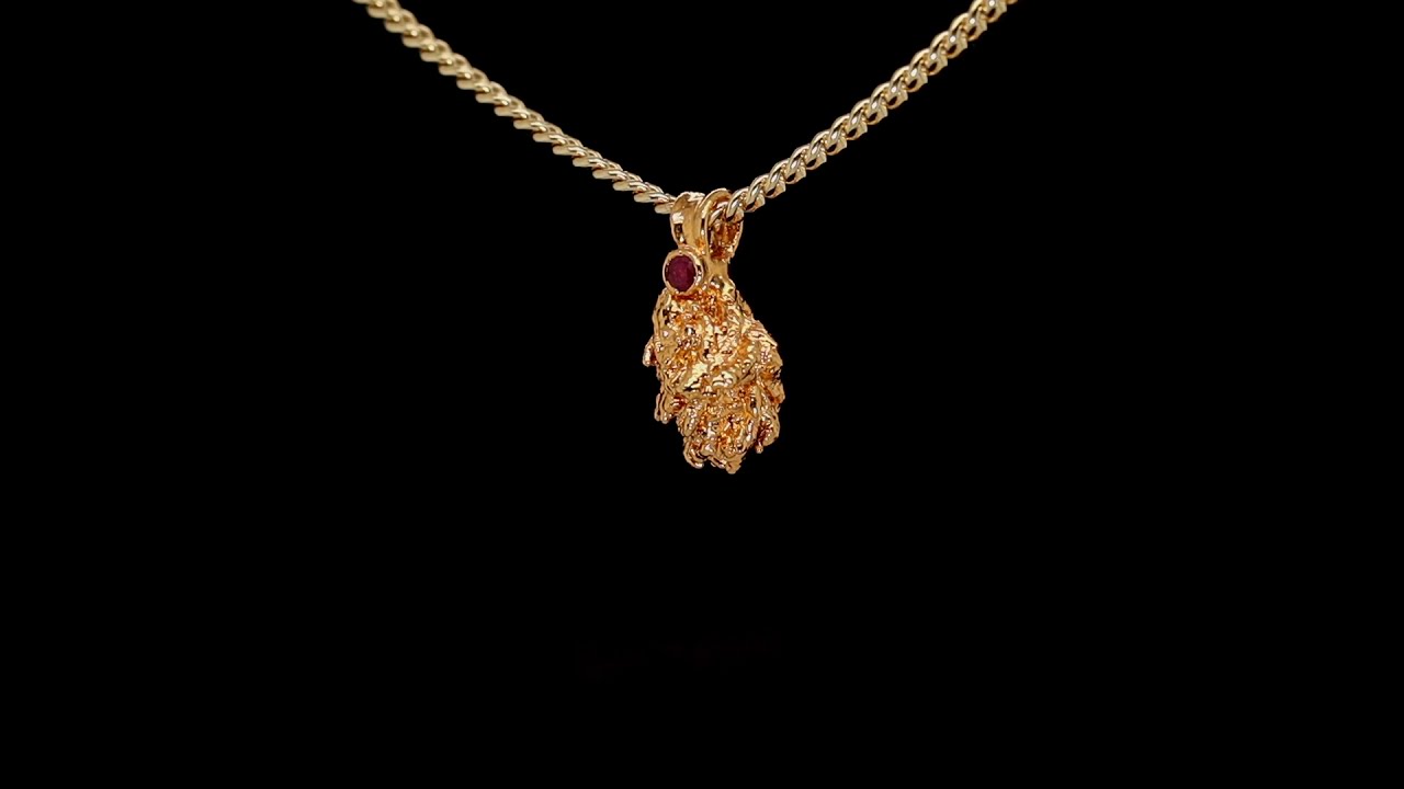24k OG Kush Bud with Ruby-  Gold dipped cannabis art by RasBoss, made with the real plant