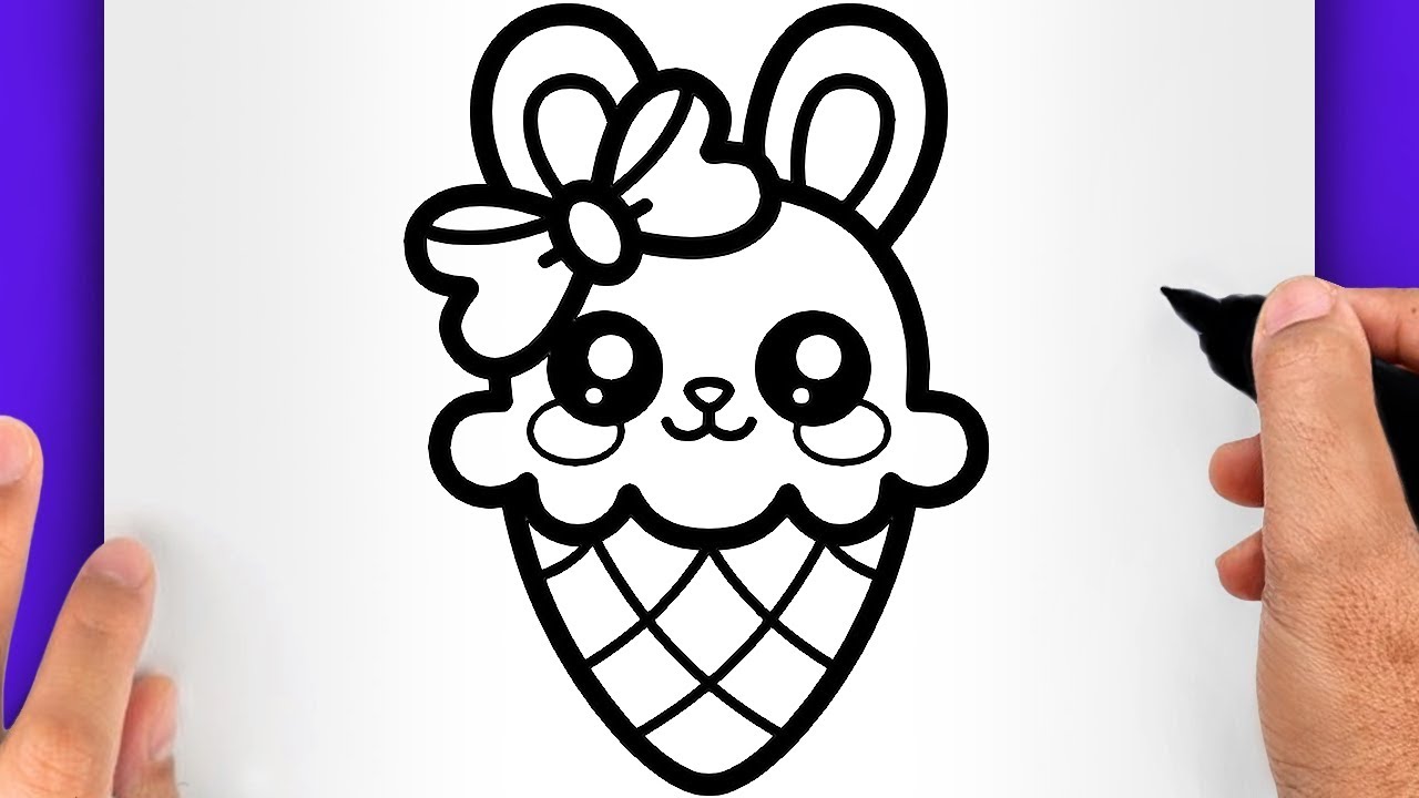 DESSIN FACILE KAWAII | COMMENT DESSINER UN LAPIN FACILEMENT - DESSIN DE PÂQUES FACILE